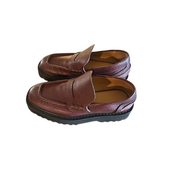 Dries Van Noten Burgundy Leather Chunky Loafers – Women’s Size 36 (EU) - Picture 2 of 8